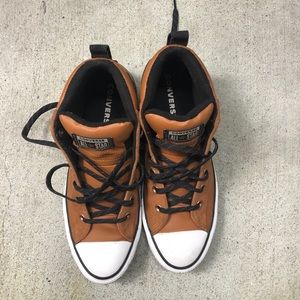 A New Brown Converse High Top Leather
